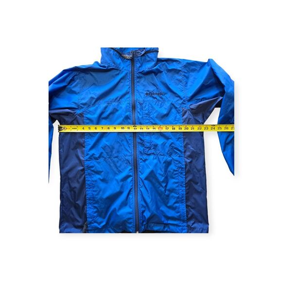 Columbia Mens Blue Navy Long Sleeve Full Zip Windbreaker Jacket Size M Pockets - Picture 4 of 7